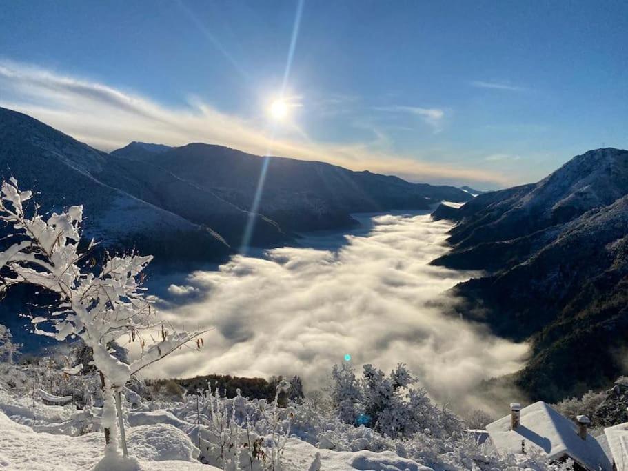 Chalet Les 3 Flocons Roure Buitenkant foto